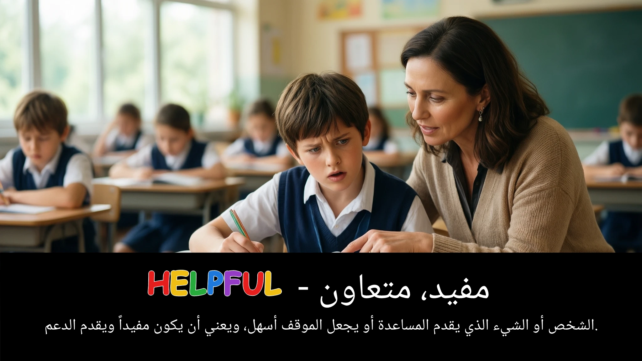 Arabic Illustration for helpful